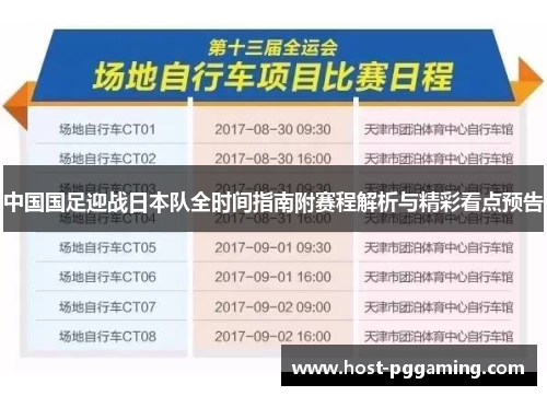 中国国足迎战日本队全时间指南附赛程解析与精彩看点预告